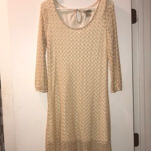 Lucky Brand Metallic Gold Dress